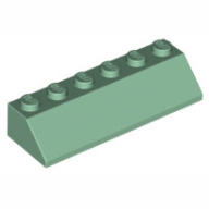 Lego kostka (kostička) 2x6 sklon (šikmá) 45°, pískově zelená (6254955)